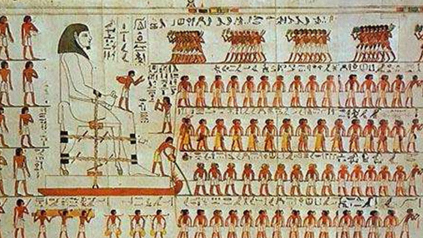 Опишите рисунок войско фараона в походе 5 класс